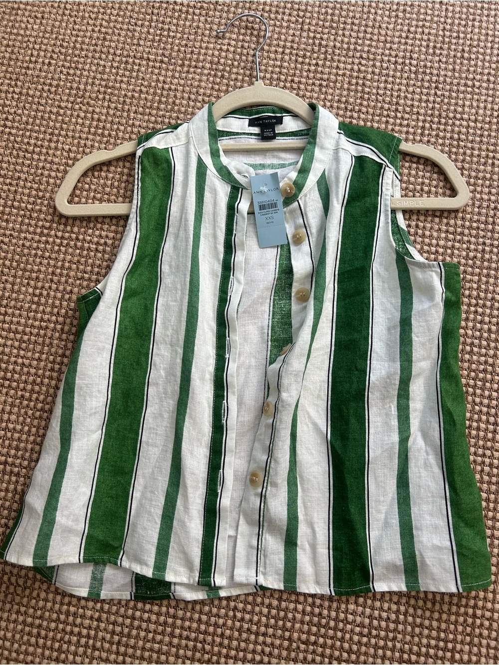 NWT Ann Taylor 100% Linen Button Down Top XXSP